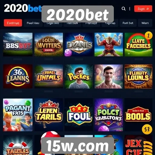 Variedade de jogos disponíveis na plataforma 2020bet